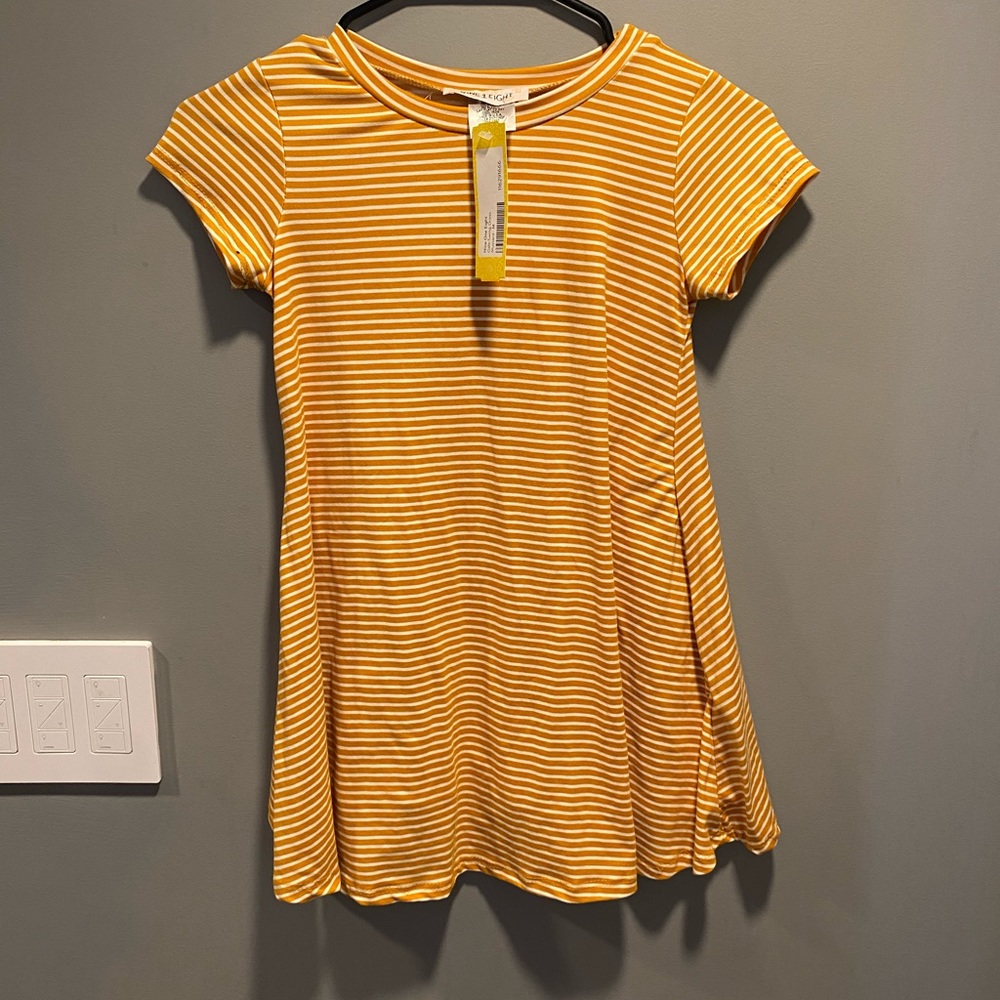 striped t shirt dress